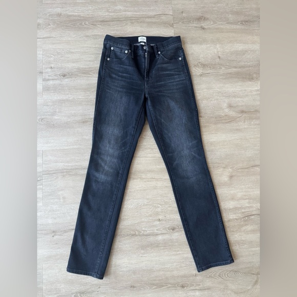 J Crew Women's 9" High Rise Vintage Straight Leg Jean Denim Pants Black 27 TALL - Picture 4 of 7